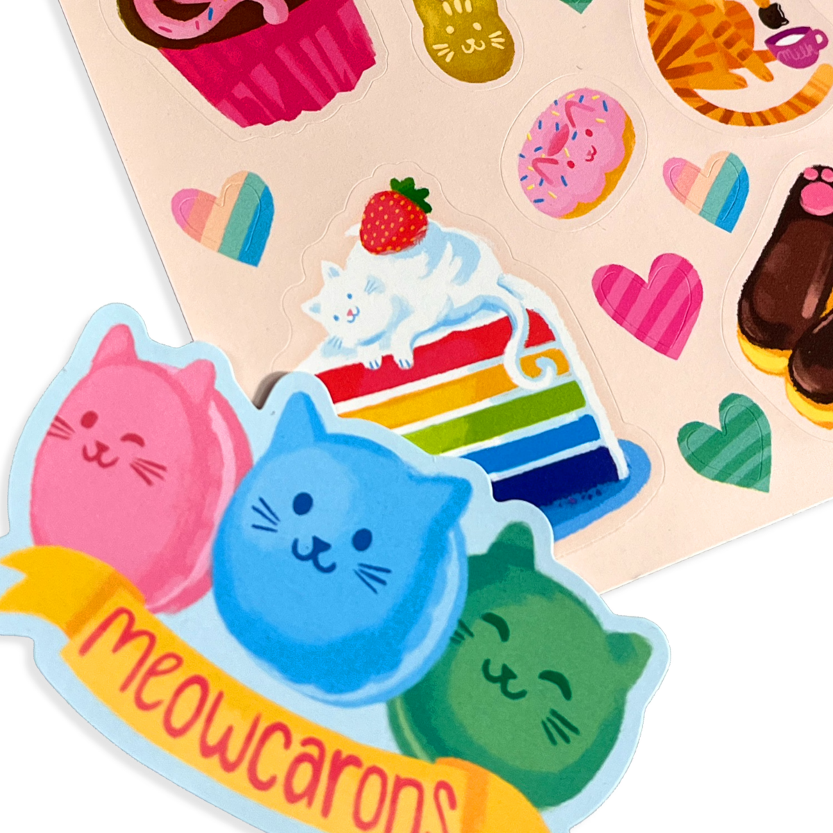 Cat Cafe Sticker Set